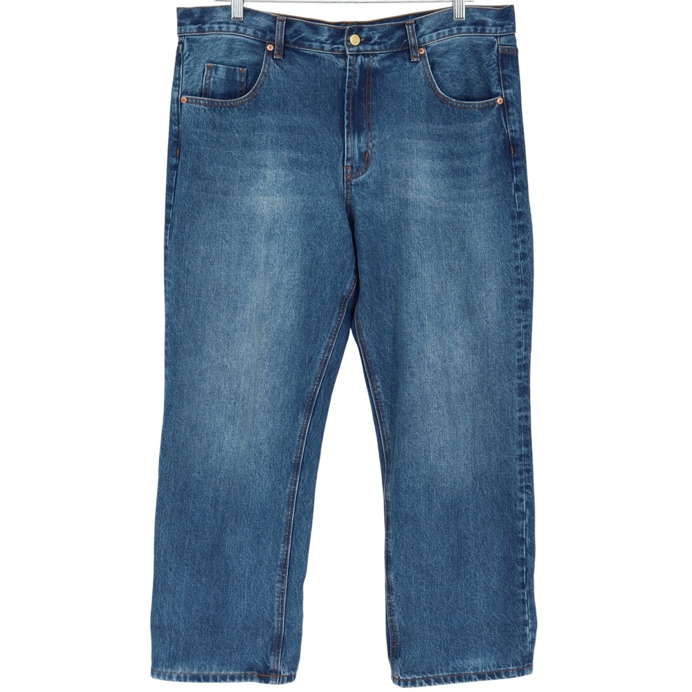 ROUCHA Burgee Denim Jeans Womens Size D/XL Blue Drawstring Waist Straight‎ Leg